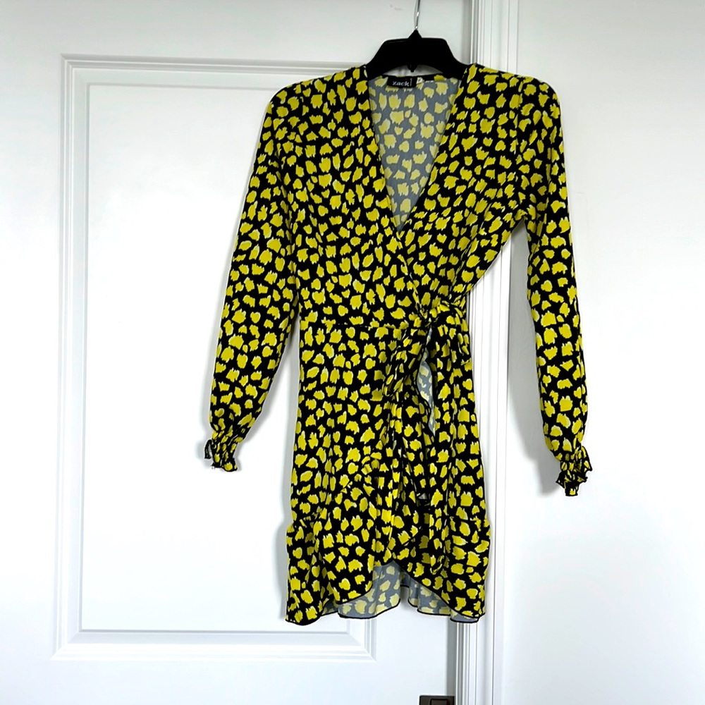 Black and Yellow ASOS Dress Size US 2